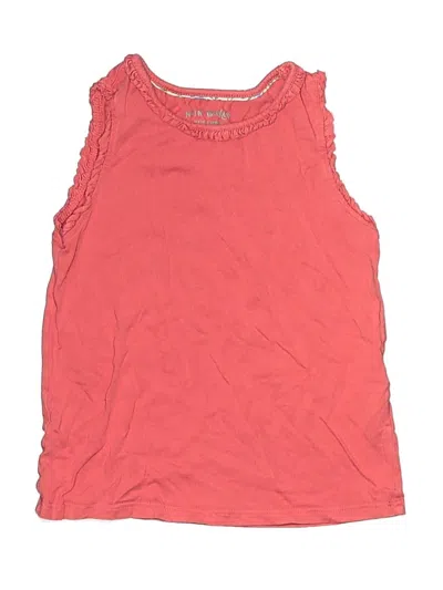 Pre-owned Mini Boden Kids' Sleeveless Top Orange Scoop Neck Tops