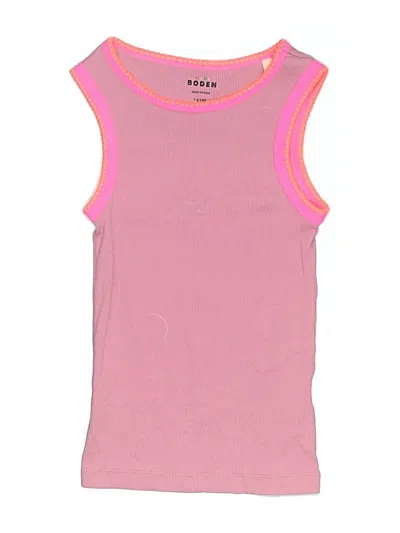 Pre-owned Mini Boden Kids' Sleeveless T-shirt In Pink