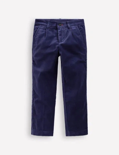 Mini Boden Kids' Smart Pleated Trousers College Navy Boys Boden