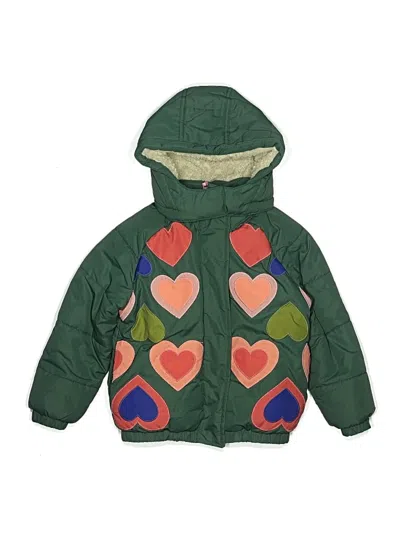 Pre-owned Mini Boden Kids' Snow Jacket In Green