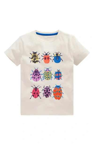 Mini Boden Kids'  Superstitch Cotton Graphic T-shirt In Neutral