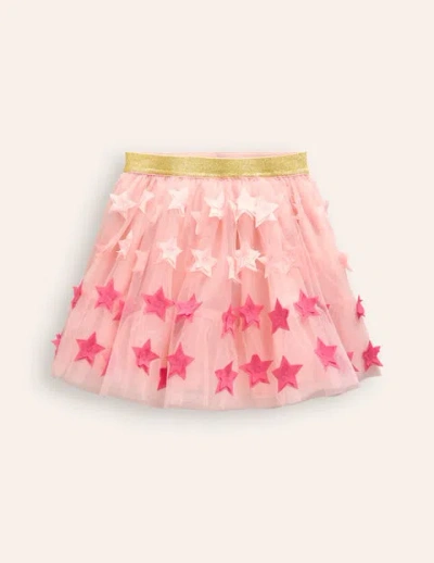 Mini Boden Kids' Tulle Mini Skirt Pink Stars Girls Boden