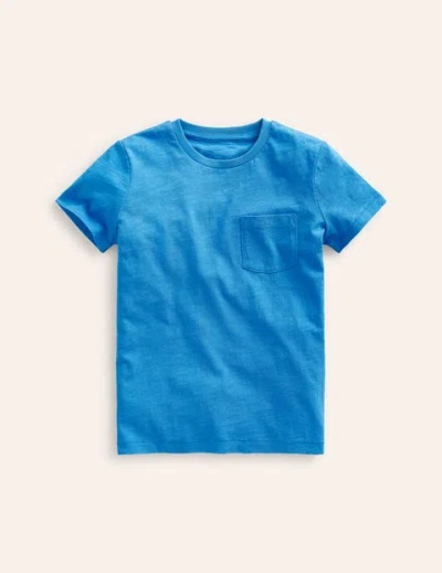 Mini Boden Kids' Washed Slub T-shirt Cabana Blue Girls Boden