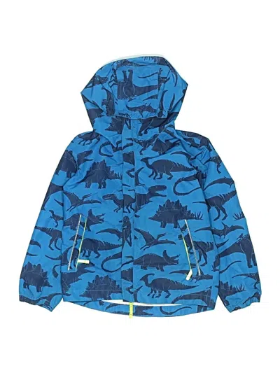 Pre-owned Mini Boden Kids' Windbreaker Jacket In Blue