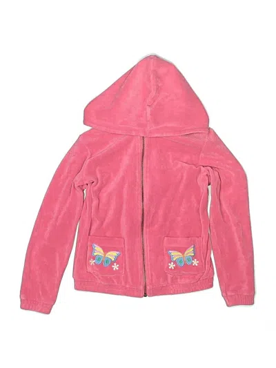 Pre-owned Mini Boden Kids' Zip Up Hoodie In Pink