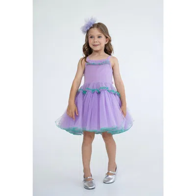Mini Celebrities Kids'  Aster Strappy Tulle Dress In Purple