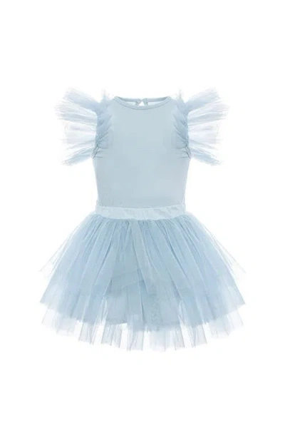 Mini Celebrities Babies'  Bella One Shoulder Long Sleeve Ruffle Tutu Dress In Blue