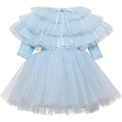 Mini Celebrities Babies'  Cloud Tulle Dress Set In Blue