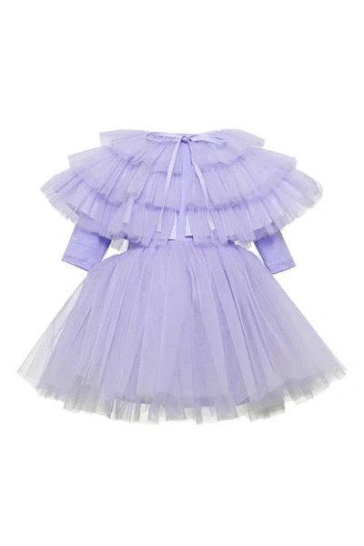 Mini Celebrities Kids'  Cloud Tulle Dress Set In Purple