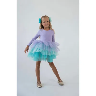 Mini Celebrities Kids'  Mermaid Long Sleeve Fluffy Tutu Dress In Blue