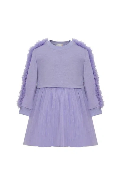 Mini Celebrities Babies'  Ruffle Sweatshirt Dress In Purple