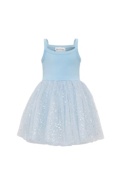 Mini Celebrities Babies'  Sleveless Sparkle Tulle Dress In Blue