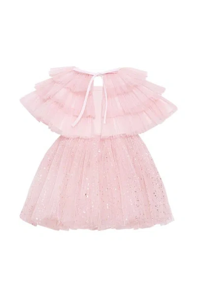 Mini Celebrities Kids'  Sleveless Sparkle Tulle Dress Set In Pink