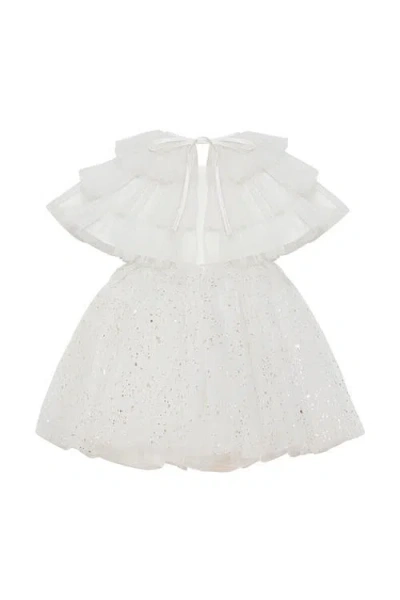Mini Celebrities Kids'  Sleveless Sparkle Tulle Dress Set In White