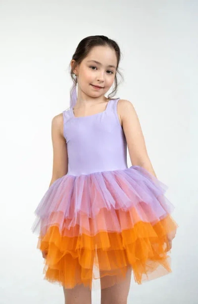 Mini Celebrities Kids'  Viola Sleeveless Fluffy Tutu Dress In Purple