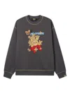 Mini Cream Appliqué Graphic Sweatshirt In Gray