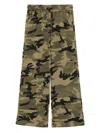 Mini Cream Camouflage-print Track Pants In Green