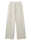 Mini Cream Drawstring Trousers In White