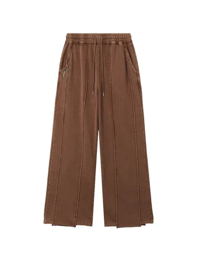 Mini Cream Exposed-seam Drawstring Trousers In Multi
