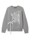 Mini Cream Graphic-design Sweater In Gray