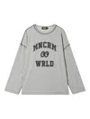 Mini Cream Graphic-print Cotton Top In Burgundy
