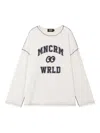 Mini Cream Graphic-print Long-sleeve T-shirt In Multi