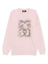 Mini Cream Graphic-print Sweatshirt In Pink