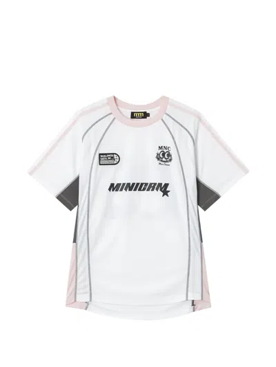 Mini Cream Graphic-print Raglan-sleeve T-shirt In White