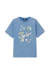 Mini Cream Graphic-print T-shirt In Multi
