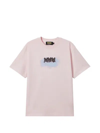 Mini Cream Graphic-print T-shirt In Pink