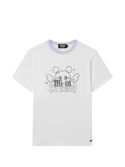 Mini Cream Graphic-print T-shirt In White