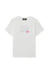 Mini Cream Graphic-print T-shirt In White