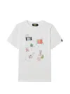 Mini Cream Graphic-print T-shirt In White