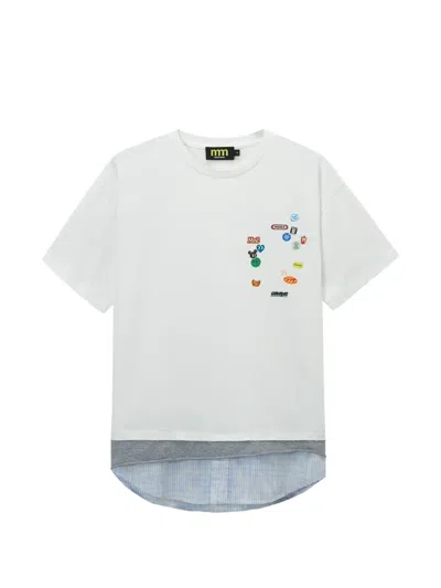 Mini Cream Layered T-shirt In White