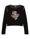 Mini Cream Logo-print T-shirt In Black