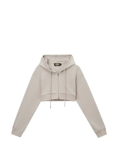 Mini Cream Logo-patch Top In Neutral