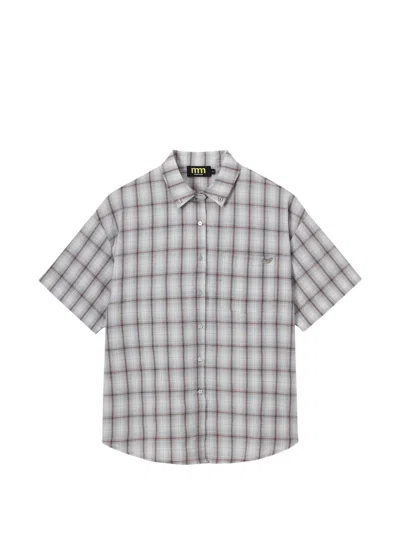 Mini Cream Plaid Pocket Shirt In Multi