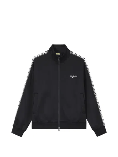 Mini Cream Star-print Track Jacket In Black