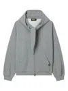 Mini Cream Zip-fastening Hoodie In Gray