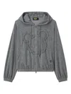 Mini Cream Zip Sweatshirt In Gray