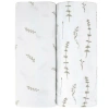 Mini Crib Sheet Baby Fitted Pack N Play In Forest Grey Leaves