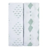 Mini Crib Sheet Baby Fitted Pack N Play In Sage Diamond