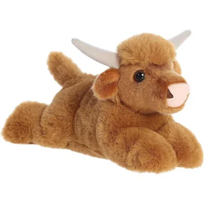 Mini Flopsie Aurora  Highland Cow 8-inch Stuffed Animal Plush In Brown