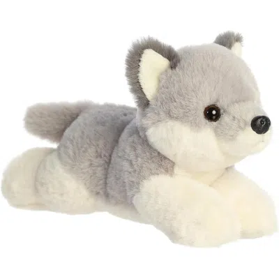 Mini Flopsie Aurora  Wolf Pup Stuffed Animal - 8-inch Plush In Gray
