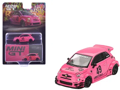 Mini Gt Abarth 595 #49 "lb-works X Abas Works" Pink Limited Edition 1/64 Diecast Model Car By