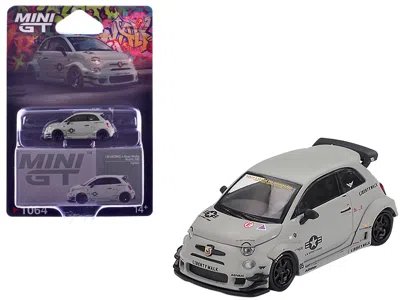 Mini Gt Abarth 595 Lb-works X Abas Works "fighters" Matt Gray Limited Edition 1/64 Diecast Model Car By Mini
