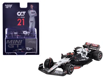 Mini Gt Alphatauri At04 #21 Nyck De Vries Formula One F1 "australian Gp" (2023) Limited Edition 1/64 Diecast In Black