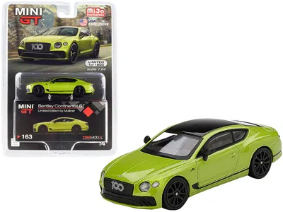 Mini Gt Bentley Continental Gt Limited Edition By Mulliner Green Metallic With Black Top Limited Edition To 