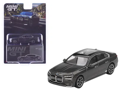 Mini Gt Bmw I7 Xdrive60 Dravit Gray Metallic Limited Edition 1/64 Diecast Model Car By  In Black