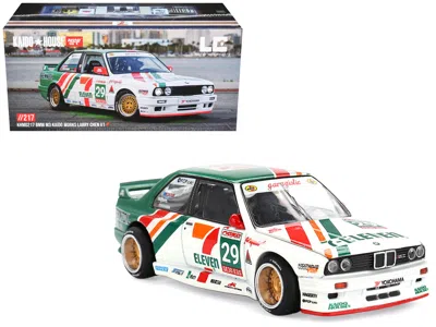 Mini Gt Bmw M3 "kaido Works Larry Chen V1" #29 "7-eleven" White And Green With Graphics (designed By Jun Ima